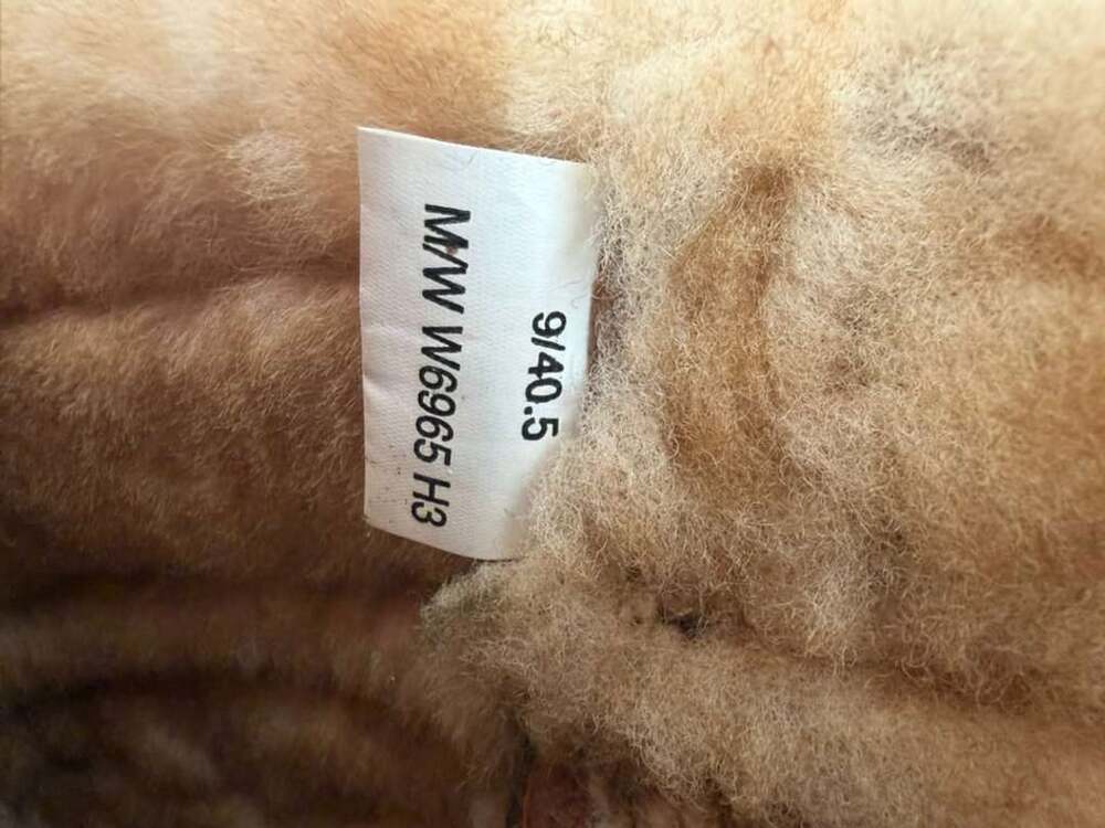 Born Shearling Fur Lined Tall Leather Brown Winter Boots Aztec Western Eskimo - Picture 3 of 8